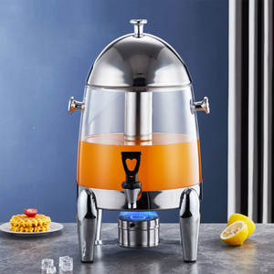 Dispensador de jugo de hotel de acero inoxidable de la mejor calidad Popular para buffet caliente y Bebidas frías Para restaurante Refrigeración de agua - Product Image 5