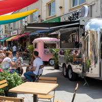 Nouvelle Vente Chaude 2025 : Remorque Alimentaire Mobile en Acier Inoxydable, Towing, Résistante à la Rouille, pour la Chine