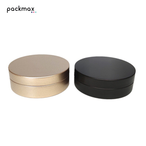 100g Small Straight Snap Aluminum Tin with Separated Lid - <b>Round</b> Metal <b>Box</b> for Jewelry Cream Storage In Stock Wholesale - Product Image 1
