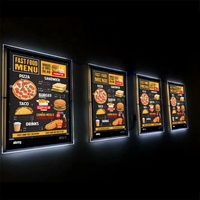 Caja de Luz Acrílica de Doble Cara Personalizada con LED A1/A2/A3/A4, Marco de Exhibición Colgante para Ventana