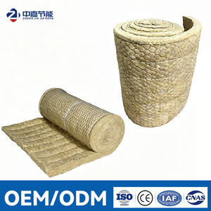 Fireproof Rock Wool Roll 80kg/m³ CE Certificate Construction Roof Sound Insulation Free Sample Factory Price - Product Image 1