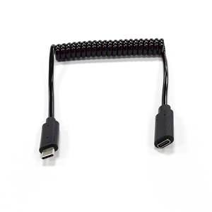 Aanpassen 3ft Spiraal <span class=keywords><strong>Usb</strong></span> 2.0 Kabel <span class=keywords><strong>Usb</strong></span> C Mannelijke Naar Vrouwelijke Opgerolde Kabel Type C Plug To Socket Spiraalkabel - Product Image 1