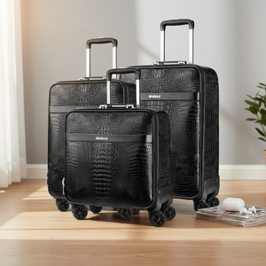 Offre Spéciale : Ensemble de 2 Valises en Cuir PU, Bagage de <span class=keywords><strong>Voyage</strong></span> 16 Pouces, Bagage à Main et à Roulettes Universelles pour Affaires - Product Image 1