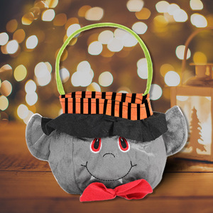Bolsa de Halloween para Niños, Linda Bolsa de Truco o Trato, Bolso de Mano de Murciélago, Cubo de Dulces de Murciélago, Calabaza, Araña Naranja, Boo - Product Image 6