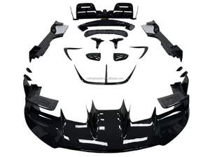 Kit de Carrocería Estilo MSY de Fibra de Carbono Seca para <span class=keywords><strong>Ferrari</strong></span> SF90: Labio Delantero, Difusor Trasero, Faldones Laterales, Cubierta de Espejo, Parachoques - Product Image 2