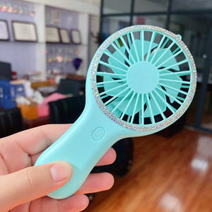 Portable Hand Fan Rechargeable Cooling Mini <b>Usb</b> air Cooler Fan with Phone Holder Adjustable 3 Speed Wind Fans - Product Image 6