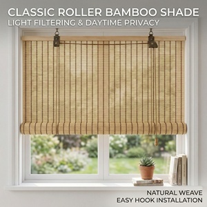 Tende a Rullo <span class=keywords><strong>in</strong></span> Bambù Naturali Filtranti, Tapparelle <span class=keywords><strong>Avvolgibili</strong></span> Anti-UV per Interni ed Esterni, Patio, Veranda - Product Image 2
