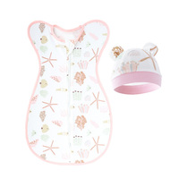 NUEVO Saco de Dormir de Algodón para Bebé y Gorro de Bebé, Manta Envolvente Unisex para Recién Nacido, Saco de Dormir Antipatadas, Usable en Todas las Estaciones