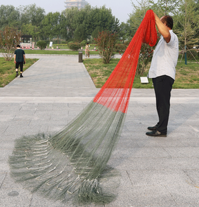 Rete da <span class=keywords><strong>pesca</strong></span> multifilamento personalizzata fatta a mano da <span class=keywords><strong>4</strong></span> <span class=keywords><strong>metri</strong></span> la rete in Nylon resistente più resistente della Cina in vari colori doppio nodo - Product Image 2