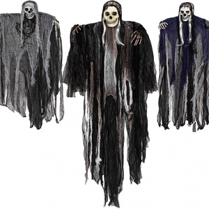 DAMAI Halloween <b>Decorations</b> Electric Voice Control Hanging Ghost Clown Halloween Hanging Ghost <b>Witch</b> <b>Decoration</b> Props - Product Image 5