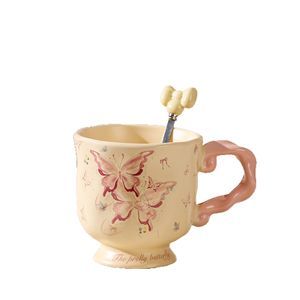 Lelyi Goed Uitziende Vlinder Mok Instagram Moderne Keramische Koplepel Voor Thuis Voor Meisjes 'Koffie Creatief Souvenir Voor Cadeautjes - Product Image 6