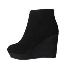 <span class=keywords><strong>Stivali</strong></span> Corti Autunno 2025 Nuovi in Camoscio Tinta Unita con Cerniera Laterale Taglia Grande Commercio Estero Vendita all'Ingrosso Wish Tacco a <span class=keywords><strong>Zeppa</strong></span> Alto - Product Image 5