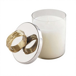 Deluxe Quality Table <b>Top</b> Candle Holder Attractive Design Acrylic Candle Holder With Lid Stainless Steel Candle Holder - Product Image 1