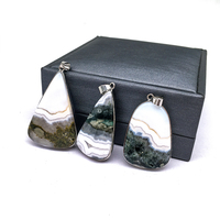 Vente en gros de pendentifs en jaspe naturel de l'océan rubrique de bijoux en jaspe indien pendentifs en cristal pour femmes et D I Y