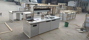 Comptoir de bar à thé au lait à bulles Boba commercial avec équipement, table et comptoir - Product Image 6