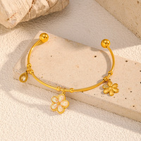 Bracelet en acier inoxydable au design minimaliste haut de gamme pour femmes, plaqué or européen, bracelet de luxe pour femmes, bijoux de mode en gros