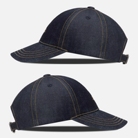 Casquette de baseball en jean délavé avec surpiqûres contrastées, logo personnalisé, réglable, style rétro décontracté, pour l'extérieur – Fournisseur direct usine