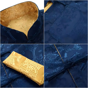 جاكيت بدلة تانغ كاجوال للرجال للربيع والخريف معطف كلاسيكي على الوجهين بنمط صيني - Product Image 3