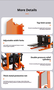 JYH Factory Price 3000kg 3 <strong>Ton</strong> Pump Weigh Hydraulic <strong>Hand</strong> Forklift <strong>Trolley</strong> Truck CTY-2T Nylon Wheel Manual Stackers - Product Image 4