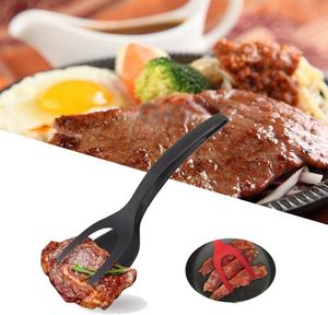 Espátula 2 en 1 para carne y espátula para voltear huevos, con clip de nailon ecológico y mango de acero inoxidable para uso en la cocina - Product Image 2