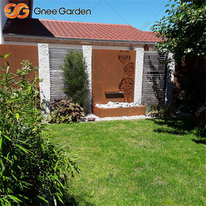 Laser-Cut Corten Steel Garden <b>Fountain</b>-Dandelion Pattern, Rust Patina, Weatherproof, Durable, Low-Maintenance Electric Unit - Product Image 4
