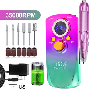Kit de ponceuse à ongles électrique 35000 tr/min, portable, haute puissance, avec embouts de ponçage pour acrylique, outil de manucure, pédicure, polissage et meulage pour salon - Product Image 3