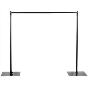 Kit de support de toile de fond robuste avec tringle et rideaux, support métallique réglable pour toile de fond, idéal pour mariage, photomaton, exposition, décoration - Product Image 1