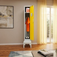 Armoire de rangement en acier moderne à une porte, pliable et durable, pour chambre, salon, salle de sport, entrepôt, hôtel, appartement, salle à manger