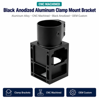 Support de fixation en aluminium usiné CNC sur mesure LAIDNUO, adaptateur de montage creux anodisé noir de précision pour équipement OEM