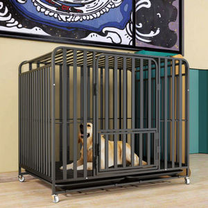 Design personalizzato casa per animali domestici gabbie in metallo arte Husky temporaneo box grande gatto cuccia all'aperto con doppie porte per cani - Product Image 1