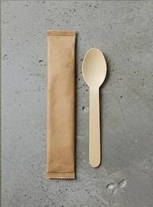 ช้อนไม้แมกโนเลียคอนิเฟราแบบใช้แล้วทิ้ง ย่อยสลายได้ น้ำหนักเบา เป็นมิตรกับสิ่งแวดล้อม ขนาด 6.3 นิ้ว บรรจุ 500 ชิ้น ห่อในกระดาษคราฟท์ - Product Image 4