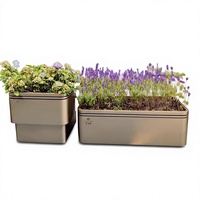 Jardinières de luxe en acier inoxydable pour aménagement paysager, jardinières mobiles d'extérieur pour rues commerciales et municipalités, bacs de plantation d'arbres
