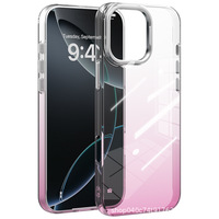 Coque de protection style Ins en cristal dégradé, dos intégral en PC teinté, boutons souples en PC sur 4 côtés, conception anti-chute, antichoc par injection