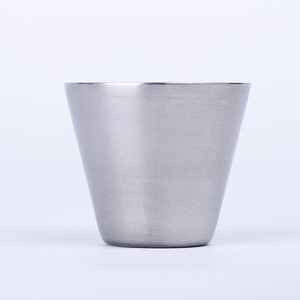 Vaso de chupito de acero inoxidable 40x23x35mm, mini vaso portátil de estilo sencillo - Product Image 1