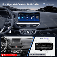 Nouveautés : Tableau de bord QLED 12,3 pouces plein écran pour Hyundai Celesta 2017-2020 avec lecteur DVD radio stéréo GPS 8 cœurs