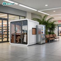 Cabine Modulaire Moderne Respirante ECONEL Apple en Acier 20FT/40FT – Stand de Service pour Supermarché Européen, Bureau Mobile Préfabriqué, Pod Commercial