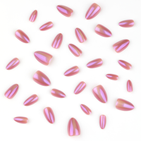 30 faux ongles à presser effet œil de chat, biodégradables, en acrylique, pour la Saint-Valentin, avec strass, jolis, vente en gros