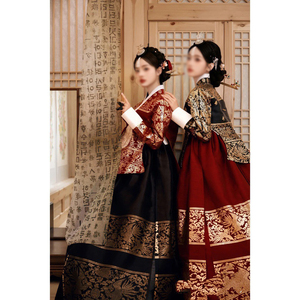 Hanbok Estilo <span class=keywords><strong>Palacio</strong></span> para Mujer, Ropa Étnica Chapada en Oro para Fotografía <span class=keywords><strong>de</strong></span> Viajes, Vestidos Vintage Coreanos para Bodas y Danza - Product Image 5