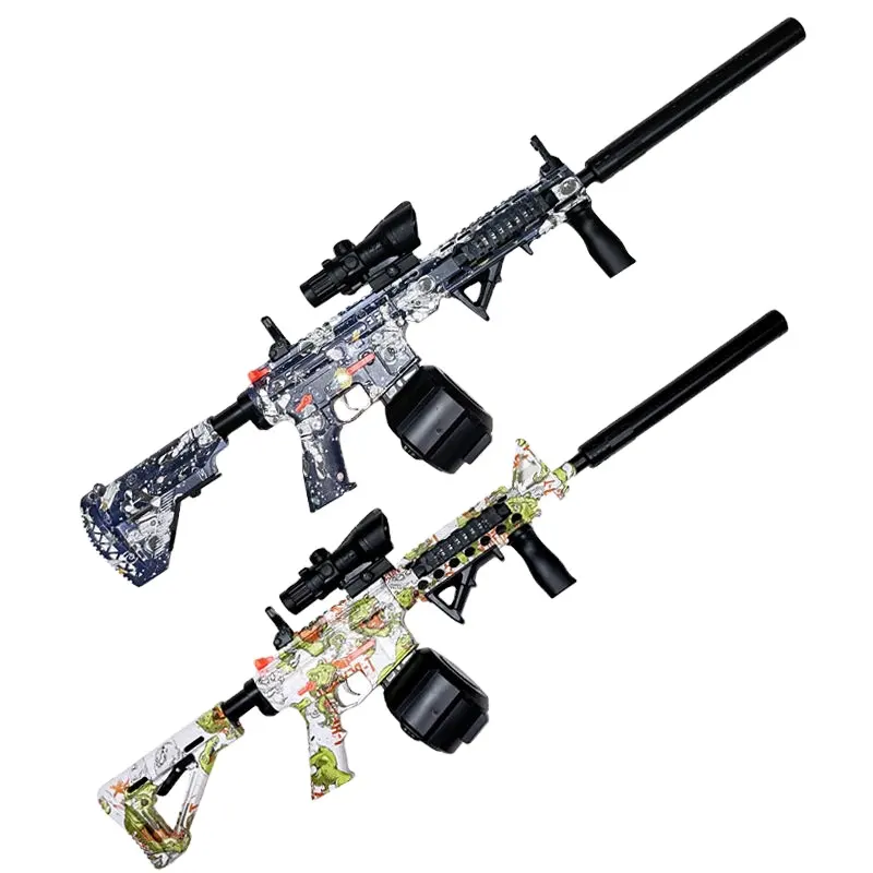 Güvenlik oyuncak jel silahlar çocuk sıçrama topu jel başlatıcısı su mermisi Blaster topu oyuncak silah Ak47 M416 M4 Orbies jel tabancası