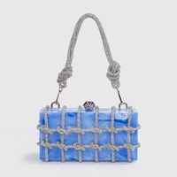 Dropshipping Vente en gros, mode luxe, sac de soirée en strass, sac à main en marbre acrylique pour femmes