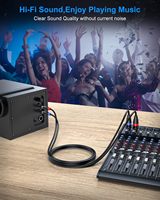 Microphone XLR personnalisé en usine avec réduction de bruit, câble audio mâle vers 6,5 mm, longueur 10 m, blindage en PVC tressé, en stock