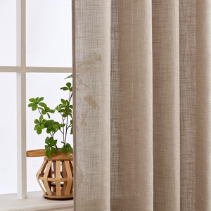 <span class=keywords><strong>Rideaux</strong></span> de fenêtre Bindi en <span class=keywords><strong>lin</strong></span> <span class=keywords><strong>taupe</strong></span> ferme doux épais semi-transparent filtrage de la lumière pour chambre et salon - Product Image 3