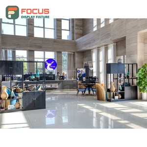 Vitrine à café illuminée, étagère de présentation en verre, espace de présentation de pâtisseries, vitrine de magasin, armoire à café - Product Image 1