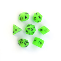 7 pièces acrylique numérique Rpg jeu mdn polyèdre mdn lueur dans le jeu de dés sombres