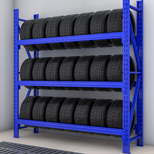 Lưu trữ Giá <span class=keywords><strong>3</strong></span> <span class=keywords><strong>Tier</strong></span> có thể điều chỉnh chiều cao kho lưu trữ giá Heavy Duty kho lốp hiển thị xe máy Phụ tùng lốp giá - Product Image 4
