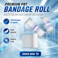 Bandage élastique en polyester respirant auto-adhésif stérile pour pansement médical et soutien des plaies, blanc Jiaxin