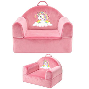 Fauteuil canapé pliable pour enfants, design licorne rose, pour les enfants de 3 ans et plus - Product Image 5