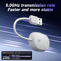 2026 Adaptor Wireless Car Link 2 in 1 yang Ditingkatkan, Dongle WiFi Kontrol Suara Cerdas Universal, Kotak Mini Navigasi Multimedia