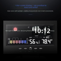 Réveil intelligent multifonctionnel lumineux à LED avec prévisions météo et calendrier perpétuel ; Horloge au design moderne et minimaliste