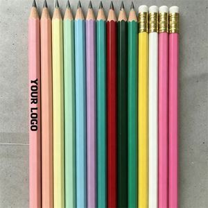 Lápiz de Madera Negro HB con Logotipo Impreso, Cuerpo de Plástico Personalizado, Impresión Digital, Lápiz Escolar de Regalo, Venta al Por Mayor - Product Image 1
